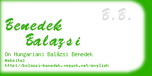 benedek balazsi business card